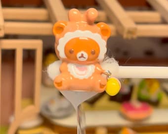 Kawaii bear 925 charm with enamel
