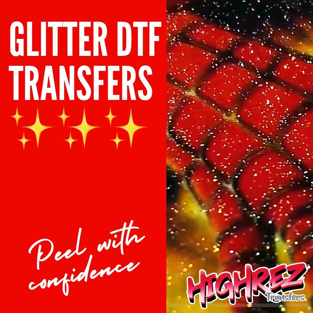 GLITTER Full Color DTF Transfers Etsy