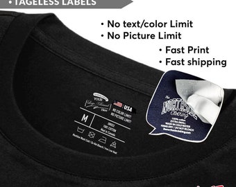 Custom Size Tag Transfers: Full Color DTF Heat Press