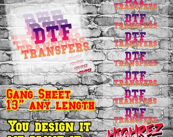 Spedizione in giornata* Fogli di gruppo DTF Trasferimenti a colori completi