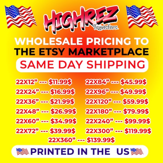DTF Gang Sheet Transfers: Full Color Heat Transfer Film