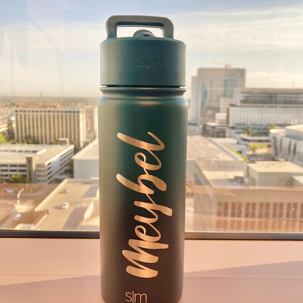 18oz Simple Modern | Custom - Personalized Etched Stainless Steel Hydro Water Bottle