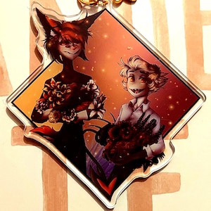 Bouquet Radioapple Lucifer and Alastor keychains