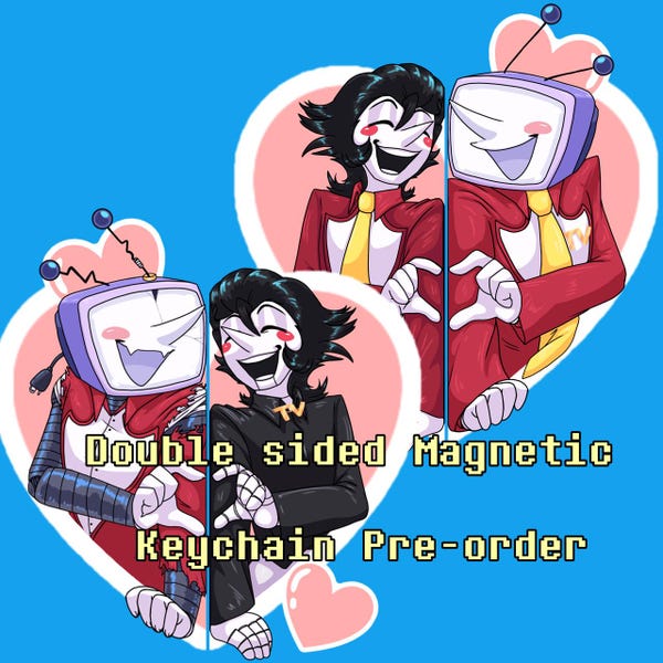 ¡Corazones! Llavero magnético de doble cara de Spamtenna Deltarune