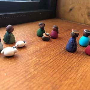 Handgefertigte Weihnachtskrippe