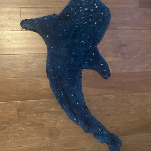 Whale Shark Rug, Shark Rug, Hand Tufted Rug, Shark Week, Wall Art, Gift For Girl,