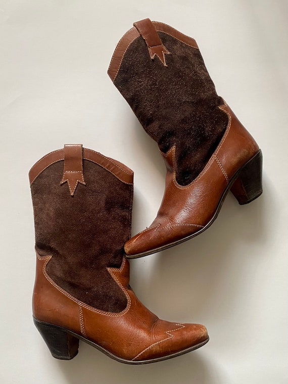 Town & Country Leather and Suede Western Boot