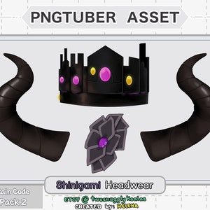 PNGtuber Asset | Rain Code [pack 2] - Shinigami Headwear
