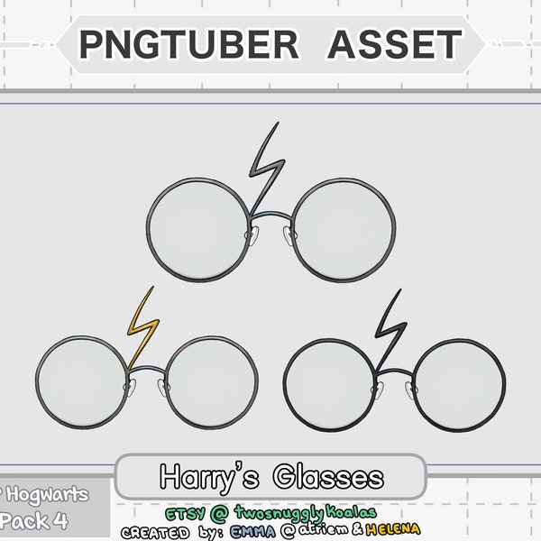 PNGtuber Asset | HP Hogwarts [pack 4] - Harry’s Glasses