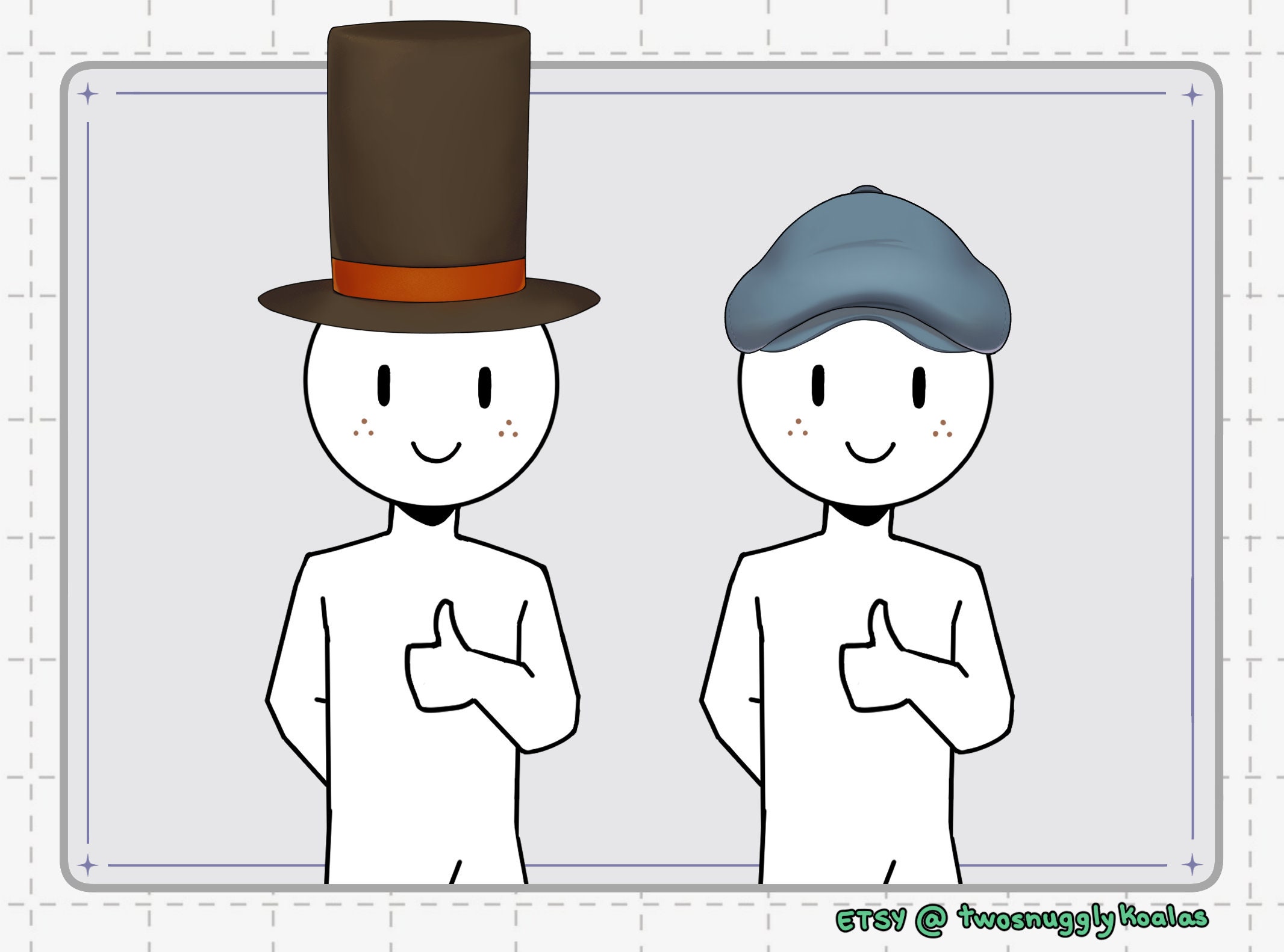 Pngtuber Asset | Professor Layton [pack 1] - Top Hat + Luke’s Cap - Etsy