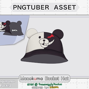 PNGtuber Asset | Danganronpa [pack 3] - Monokuma Bucket Hat
