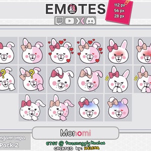 Emotes (stream) | Danganronpa [pack 2] - Monomi/Usami
