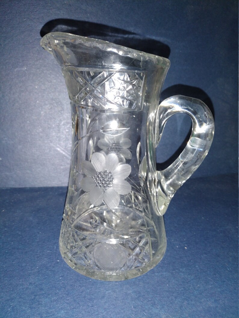Vintage ABC Cut Crystal Pitcher Etsy