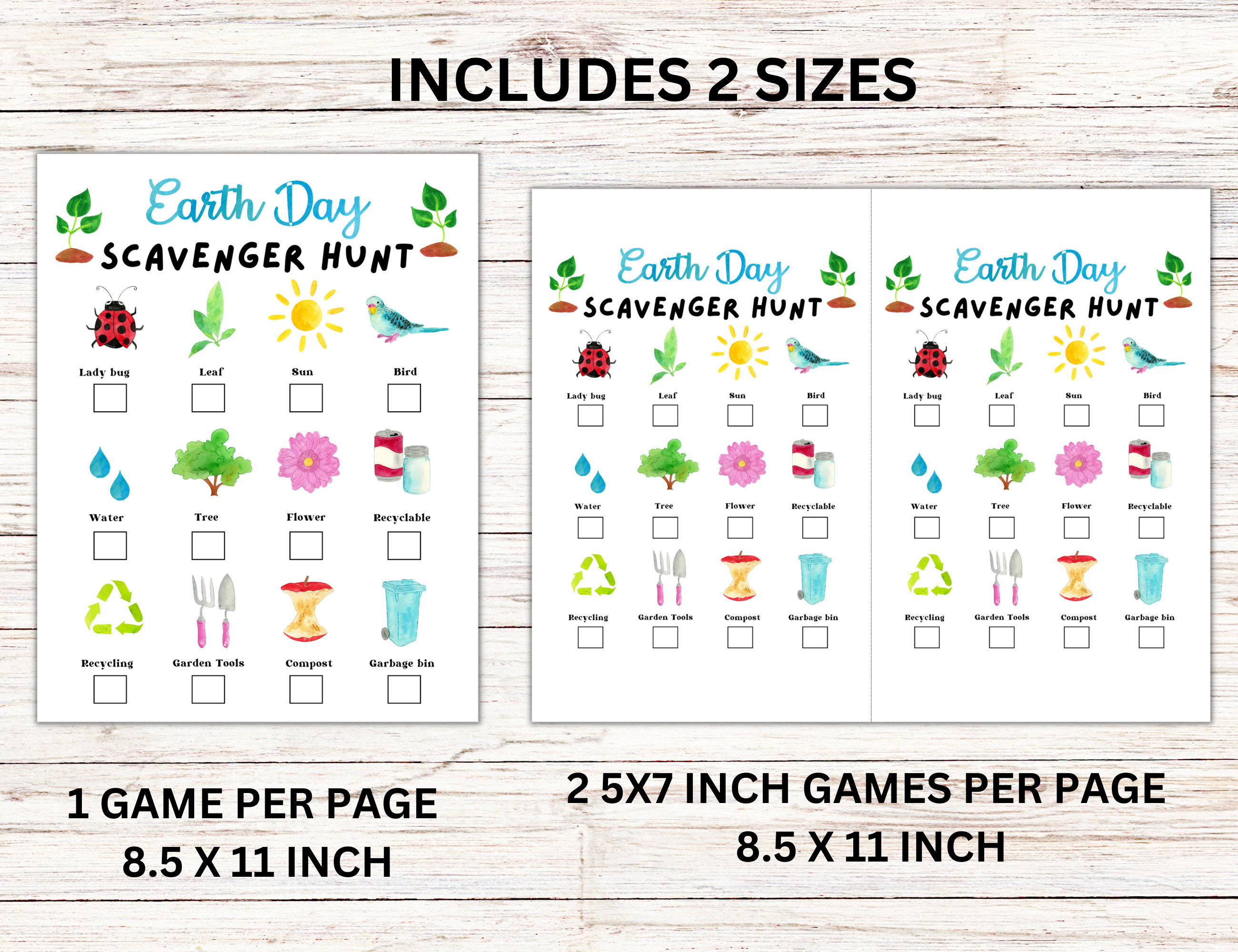 Earth Day Scavenger Hunt for Kids, Earth Day Printable Activities ...