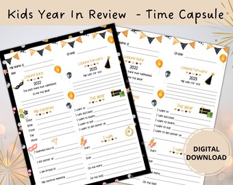 New Years Resolution 2023  Printable, Kids Time Capsule Printable, Kids Year In Review, New Years  Eve, New Year Reflection, New Year Games