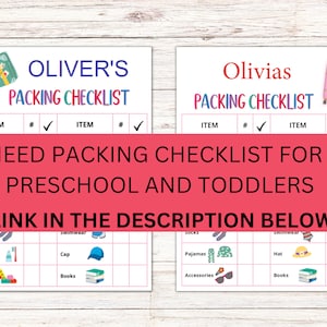 Kids Packing List, Kids Checklist , Vacation Travel Packing List ...