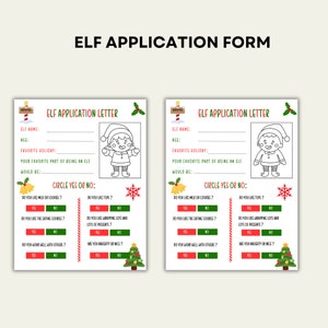 Santa Helper Elf Application Letter, Christmas Kids Activities ...