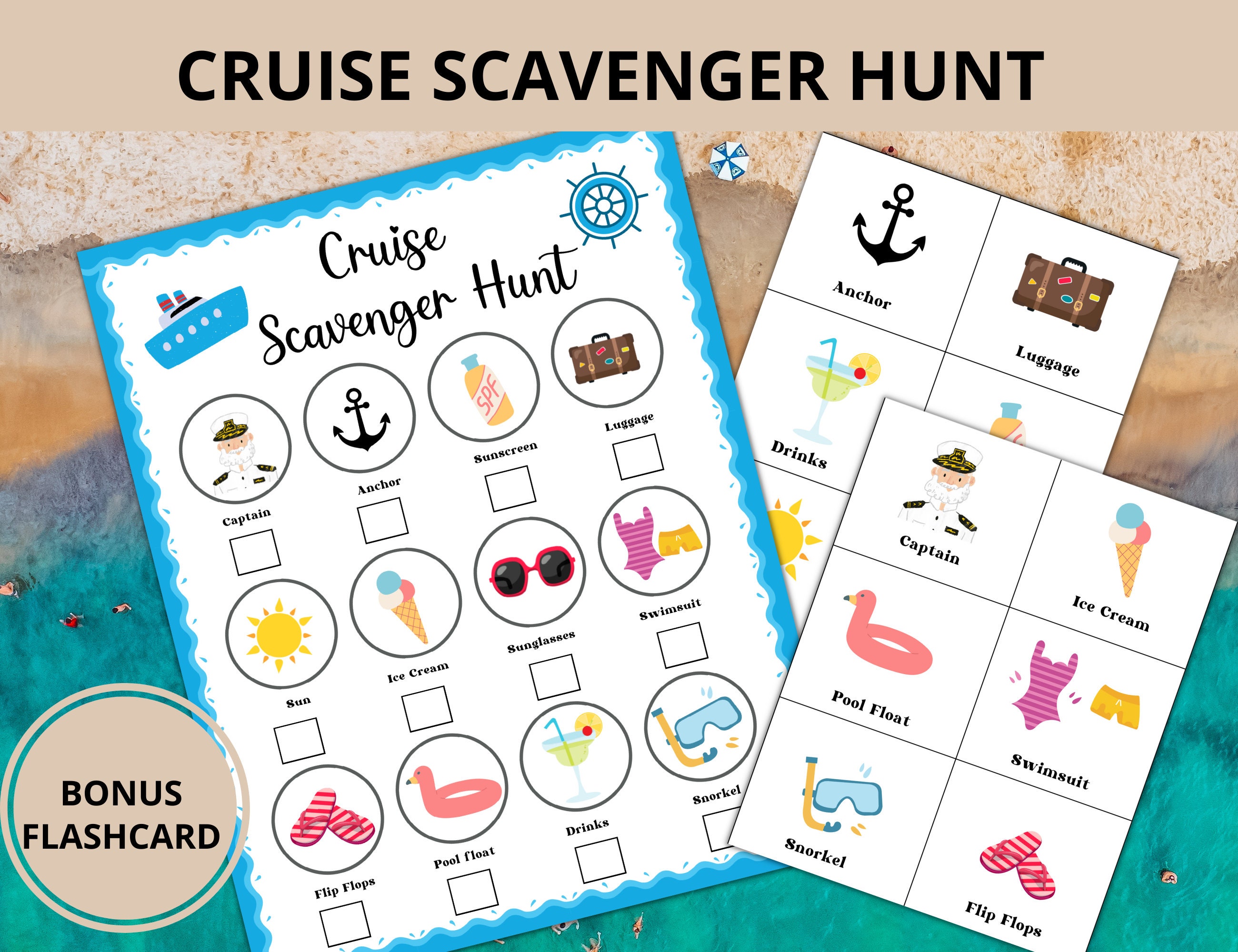 Cruise Scavenger Hunt Printable for Kids Cruise Essentials Etsy