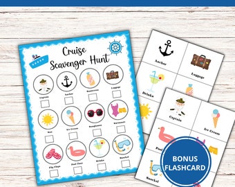 Cruise Scavenger Hunt Printable For Kids, Cruise Essentials, Cruise Game, Cruise Party Game ,Vacation Game, Cruise Party Game, Kids Activity