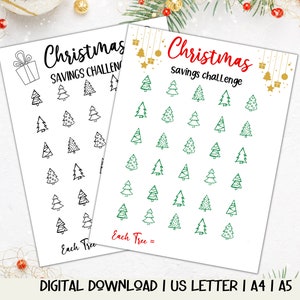 Christmas  Savings Challenge Printable/ Savings Tracker Printable/ Savings Planner/ Money Savings Challenge/ Envelope Challenge