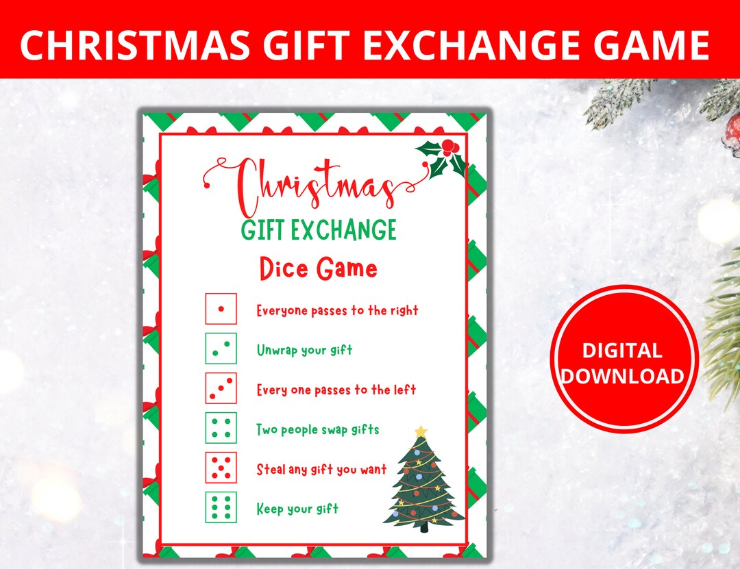 Christmas Gift Exchange Dice Game Pass the Present Game Pass - Etsy