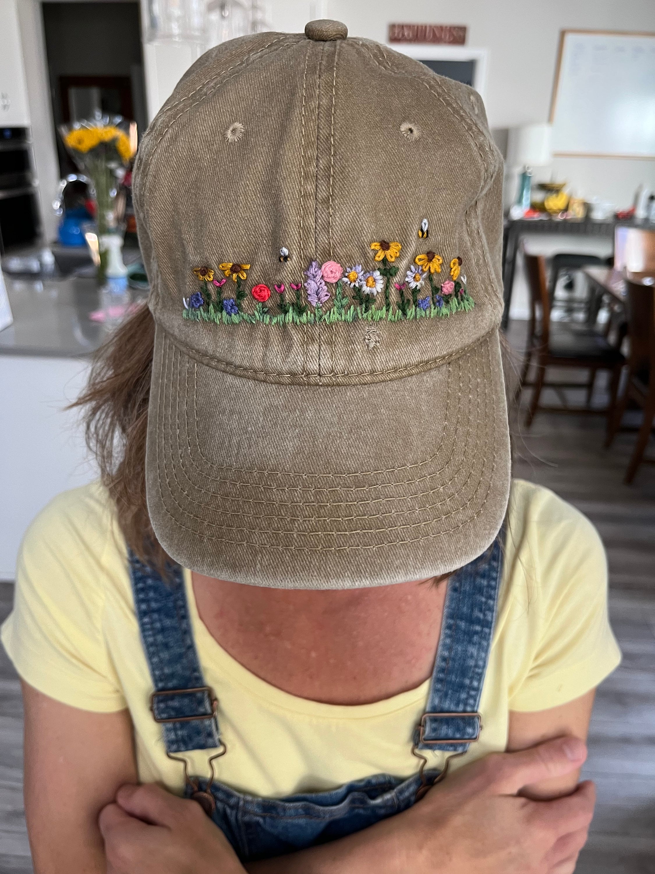 Custom Handmade Embroidered Hats, Handmade Embroidered Hat 