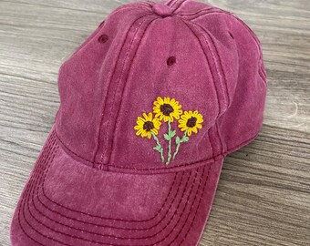 Custom Handmade Embroidered Hats, Handmade Embroidered Hat