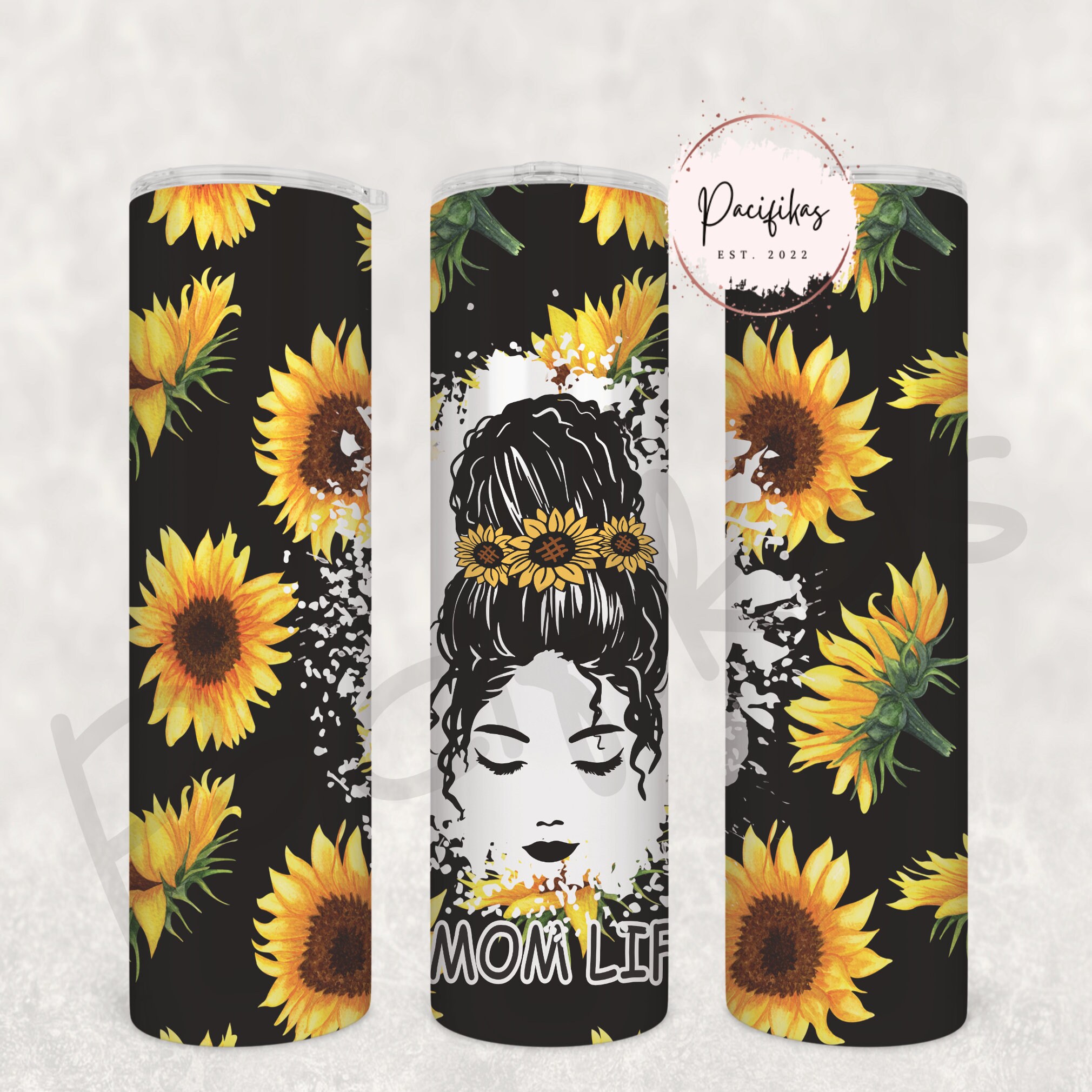 Sunflower Being a Mom Makes My Life Complete 20oz Skinny Tumbler ...