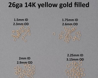 26 Gauge 14K Gelbgold gefüllte Biegeringe – Sägeschnitt