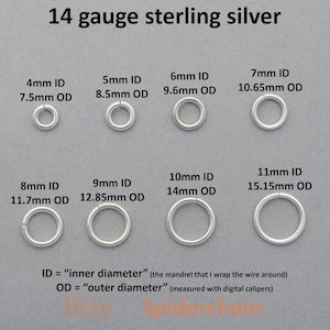 100 Sterling Silver Round Open Jump Rings 3.0mm 24 Gauge by Craft Wire