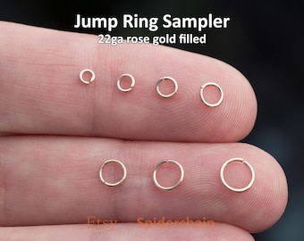 Jump Ring Sampler - 22ga rose gold filled
