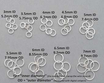 18 gauge sterling silver jump rings - saw cut