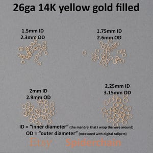 26 Gauge 14K Gelbgold gefüllte Biegeringe - Sägeschliff