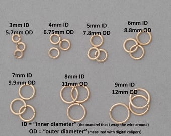16 gauge 14K yellow gold filled jump rings - saw cut