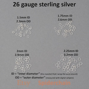 26 gauge hängringar i sterlingsilver – sågskurna