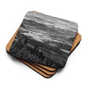 Nature Coaster featuring, Canadian Landscape Athabasca Lookout, Cork Backed with Round Corners