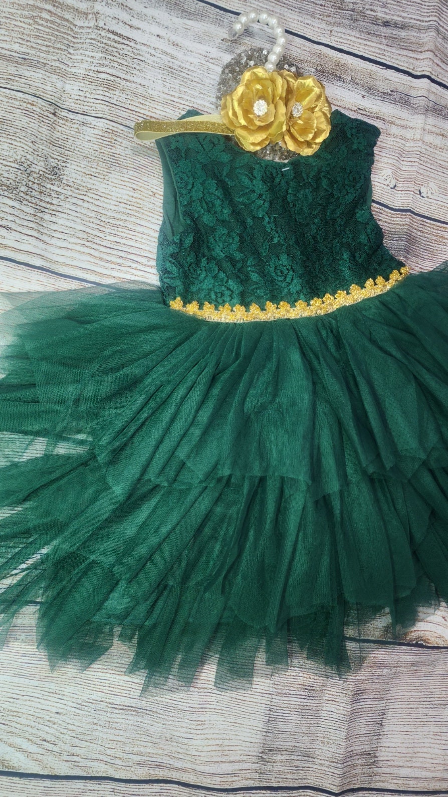 Toddler Emerald Green Flower Girl Dress - Etsy