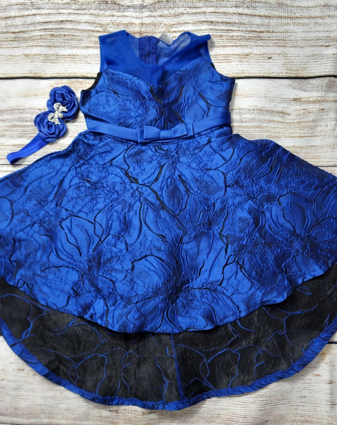 Toddler Girl Blue Party Dress, Party Girl Dress, Flower Girl Dress