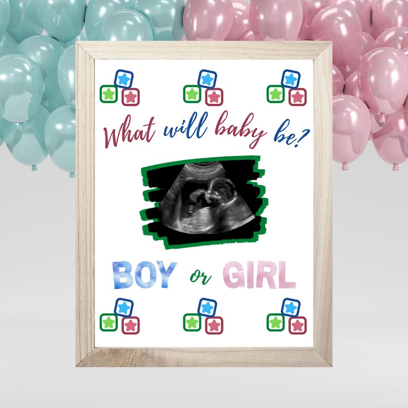 Gender Reveal Sign Template Guess the Gender Printable Girl - Etsy Canada