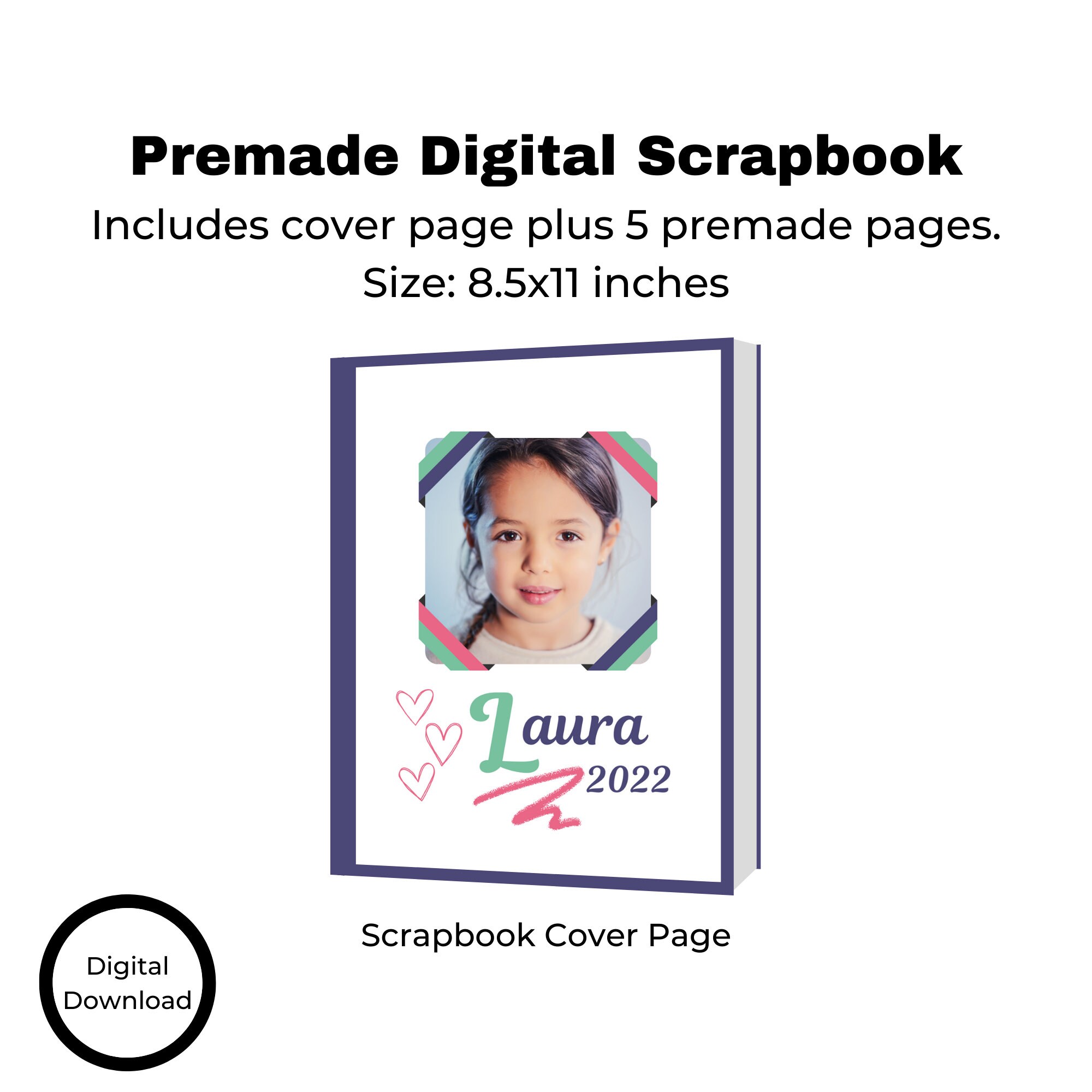 Digital Scrapbook Templates, Printable Scrapbook Pages, Memory Keeper ...