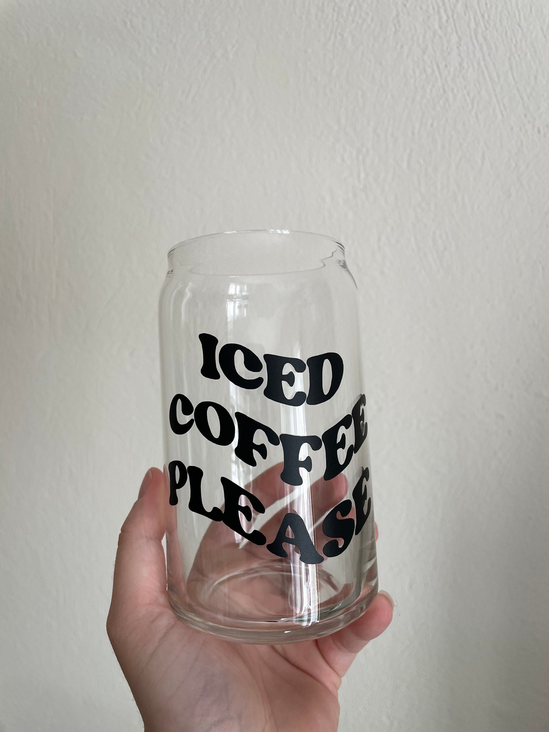 Bring Me An Iced Coffee Glass Can 16 or 20oz – Vulpine Vinyls