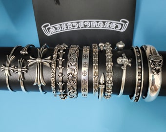Chrome Hearts Style Bracelets,Dagger Bracelets, Gothic Bracelets,Punk Bracelets,Letter chain,Chrome Heart Style Design,Religious Bracelets