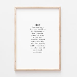 Ruhe - original Gedicht (A4 und A3 download)