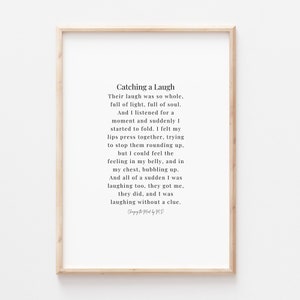 Catching a Laugh - original poem print (A4 and A3 download)