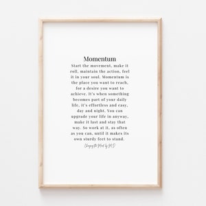 Momentum - original poem print (A4 and A3 download)