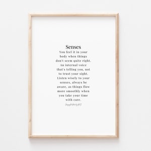 Senses - original poem print (A4 and A3 download)