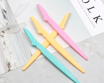 Maquinilla de afeitar para cejas, depiladora facial y afeitadora de cejas - set de 3