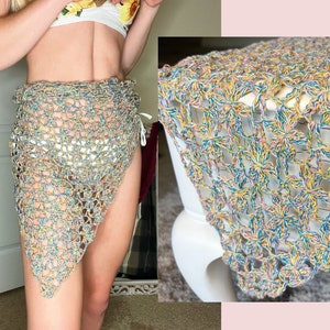 PETALS PDF Crochet Pattern | Crochet Flower Sarong, Swimsuit Coverup, Skirt