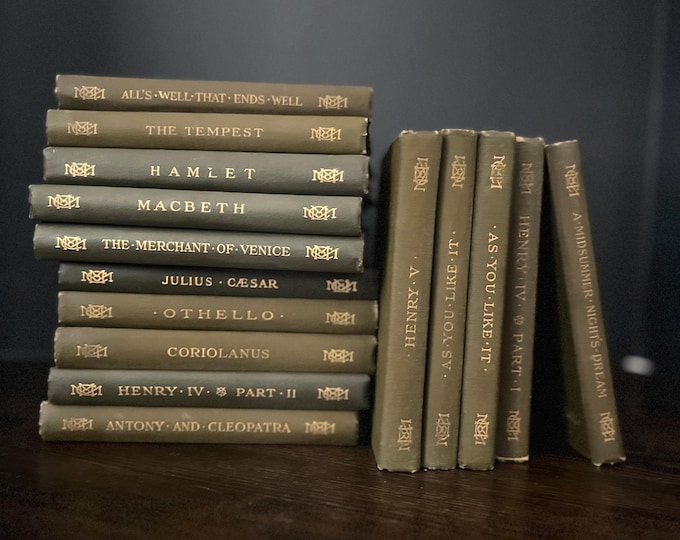Tudor shakespeare individual books | 1920s | victorian| literature | antique | classics | bibliophile | library | collection