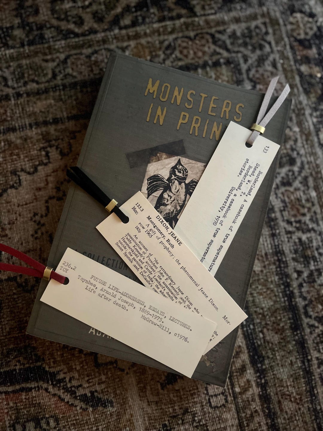 Supernatural Cryptid Catalog Card Bookmark Librarian Bibliophile